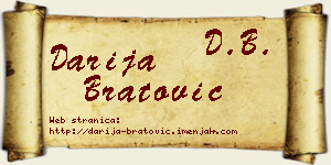 Darija Bratović vizit kartica